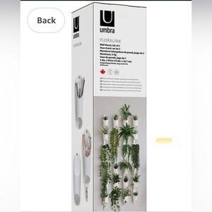 BNIB UMBRA Floralink Wall Vessel, White